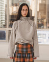 BASERANGE 25 Autumn/Winter FOLD Turtleneck Sweater France BAS-PUFOT-RCF-AU25-Grey Melange